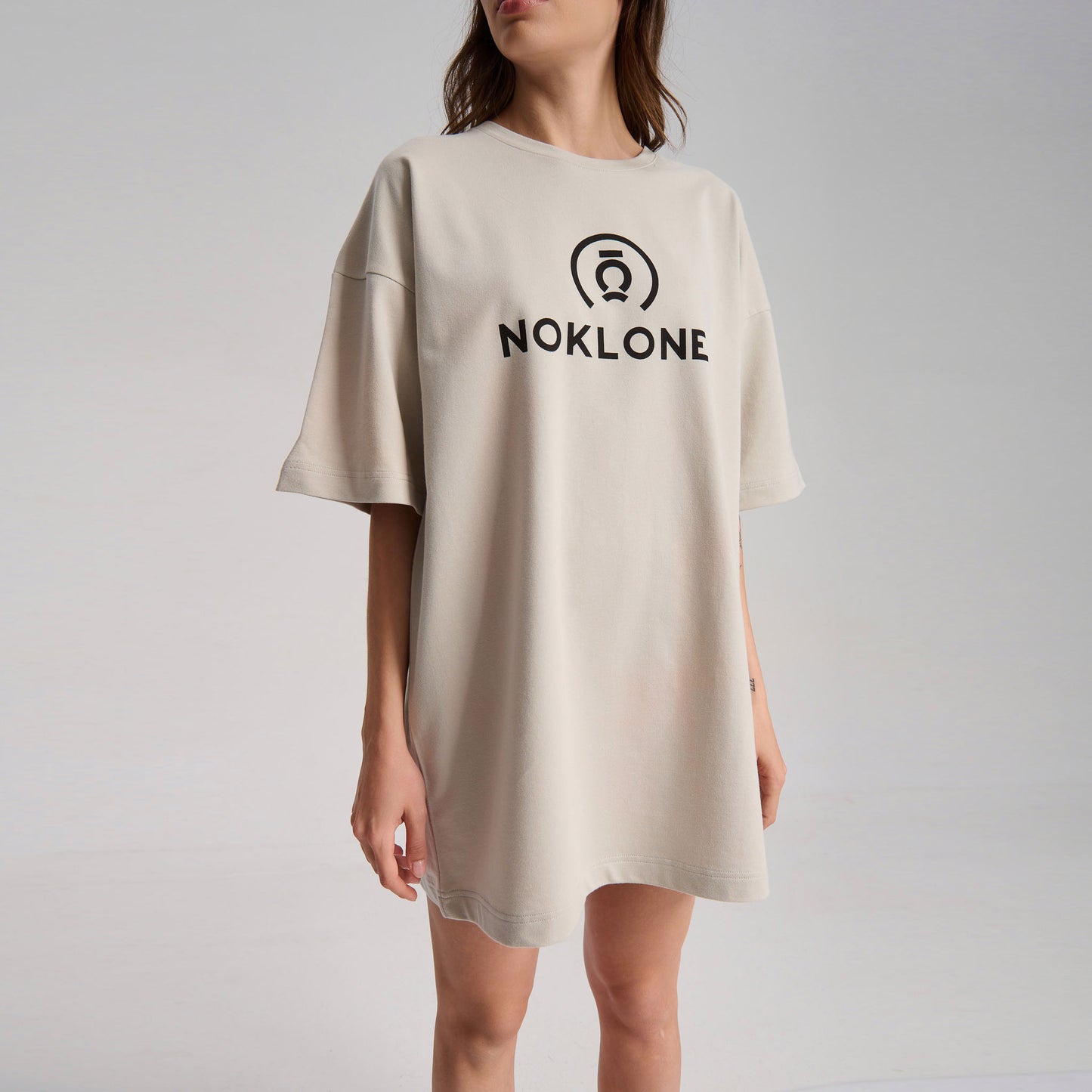 T-Shirt Dress Greige