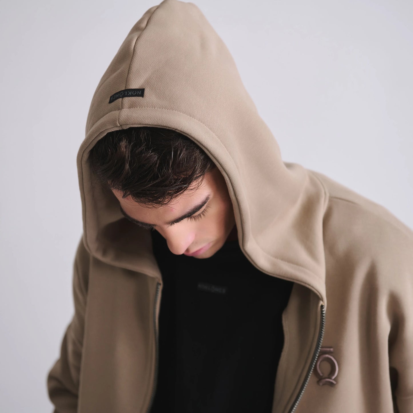 Zipped Hoodie Cashew