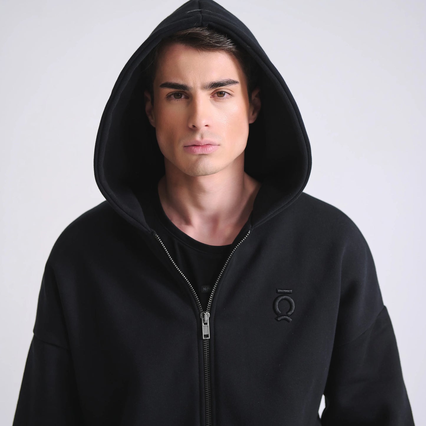 Zipped Hoodie Black