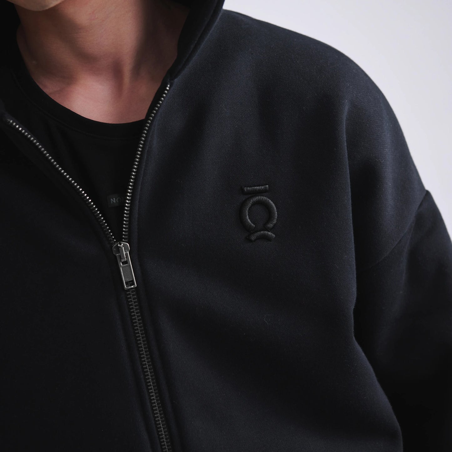 Zipped Hoodie Black