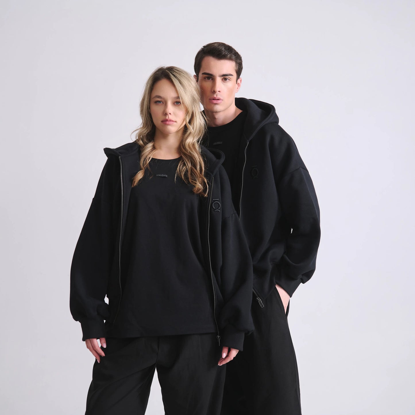 Zipped Hoodie Black